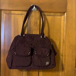 Vera Bradley burgundy microfiber handbag. EUC